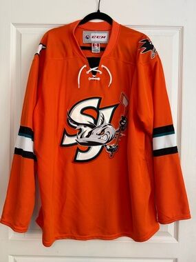 CCM Men’s San Jose Barracuda Orange Hockey Jersey